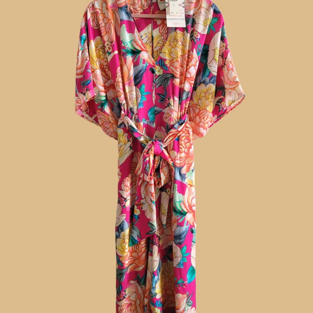 Farm Rio Eulalie Wide Leg Floral Jump Suit - X-Large (XL)